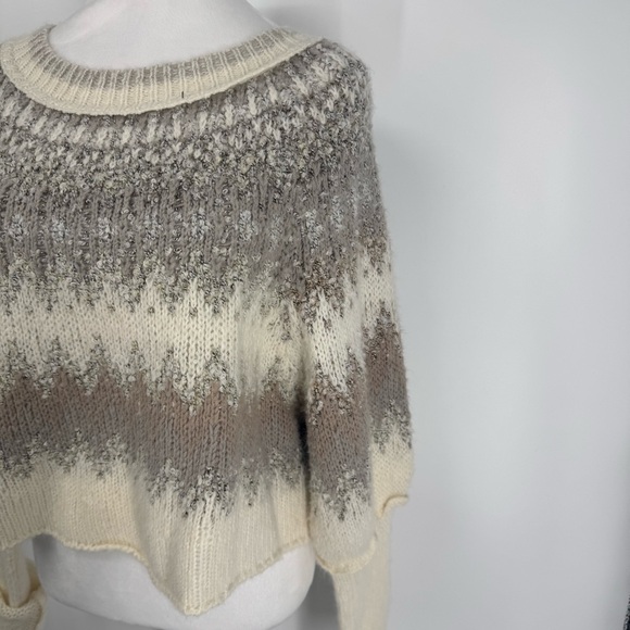 NEW Free people Home For The Holidays Sweater in neutral - Picture 6 of 12